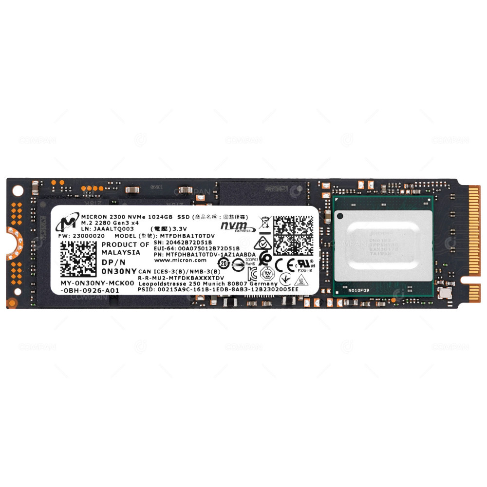 N30NY DELL NVME SSD 1TB  M.2 2280